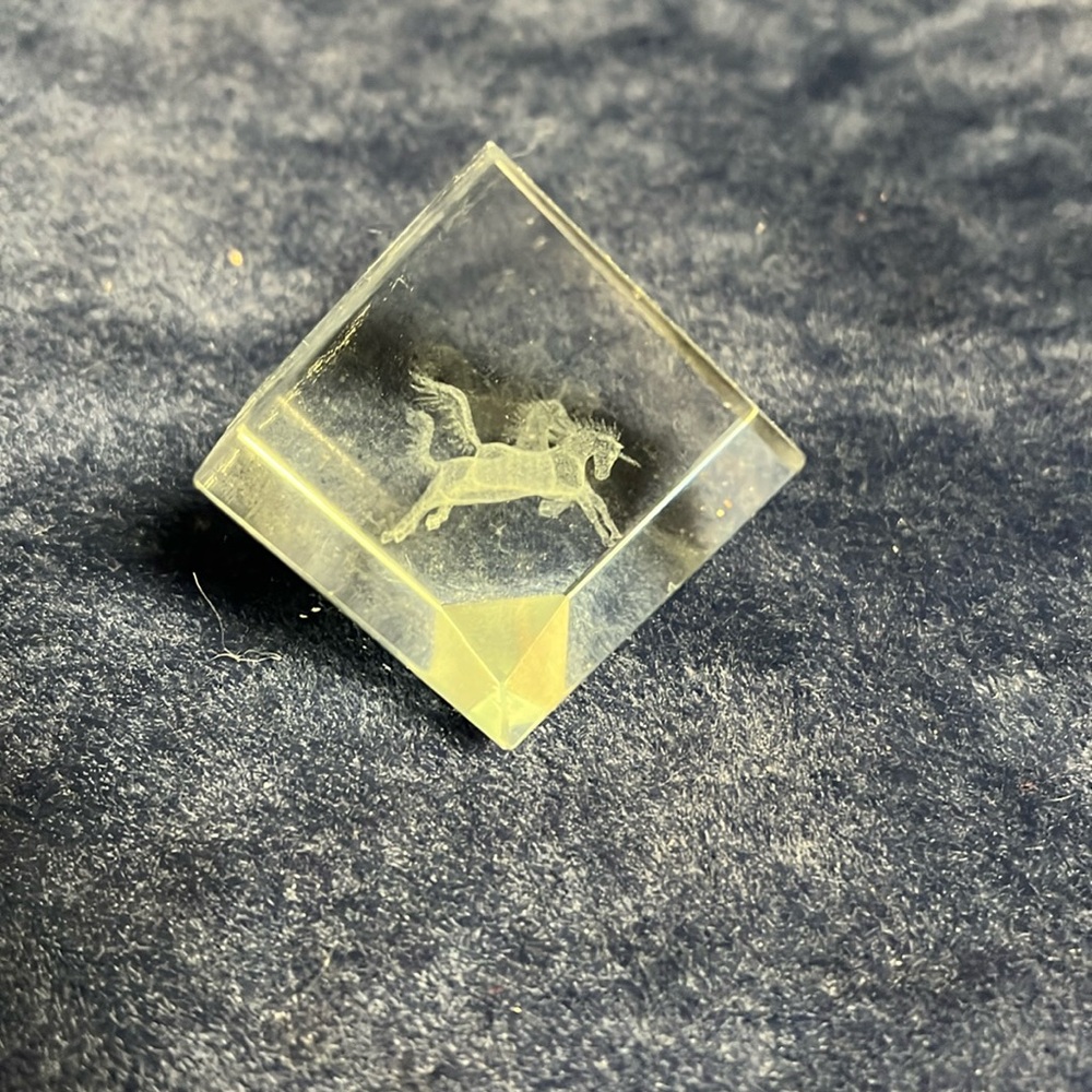 Unicorn Glass Paperweight